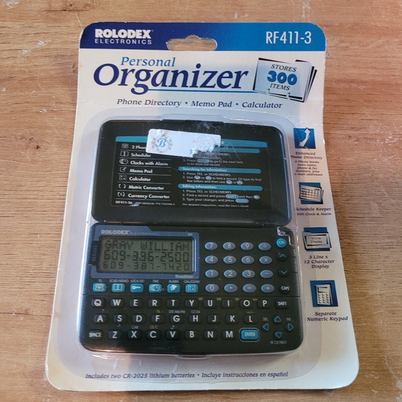Nwt! Rolodex Personal Organizer Stores 300 Items Rf411-3 Vintage 1998 - Picture 1 of 4